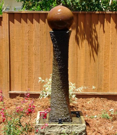 Giannini Garden Rustic Twist Fountain With Ball